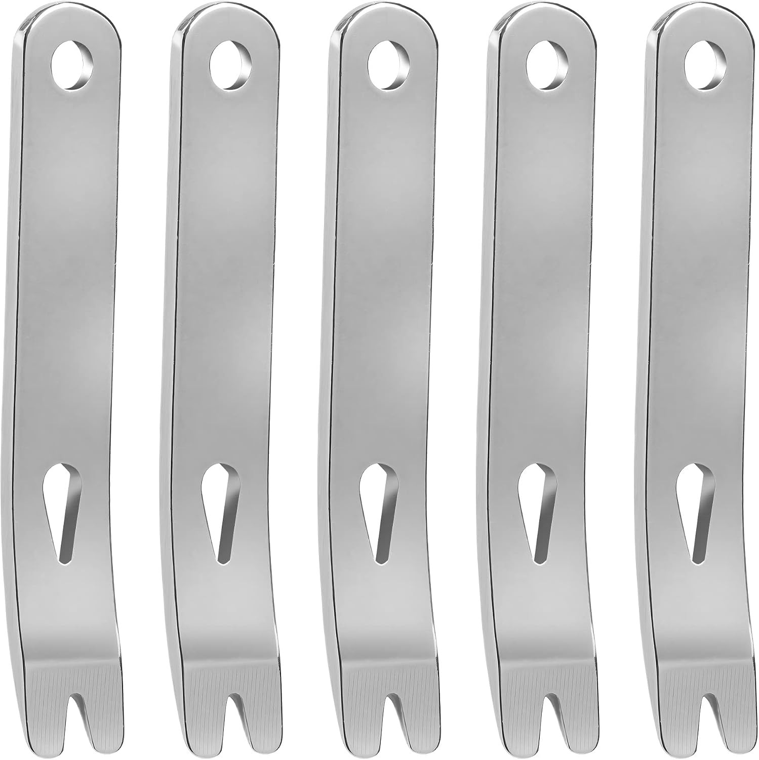5 Pack Mini Stainless Steel Pocket Pry Bar Crowbar Multifunction EDC Tool Surviv