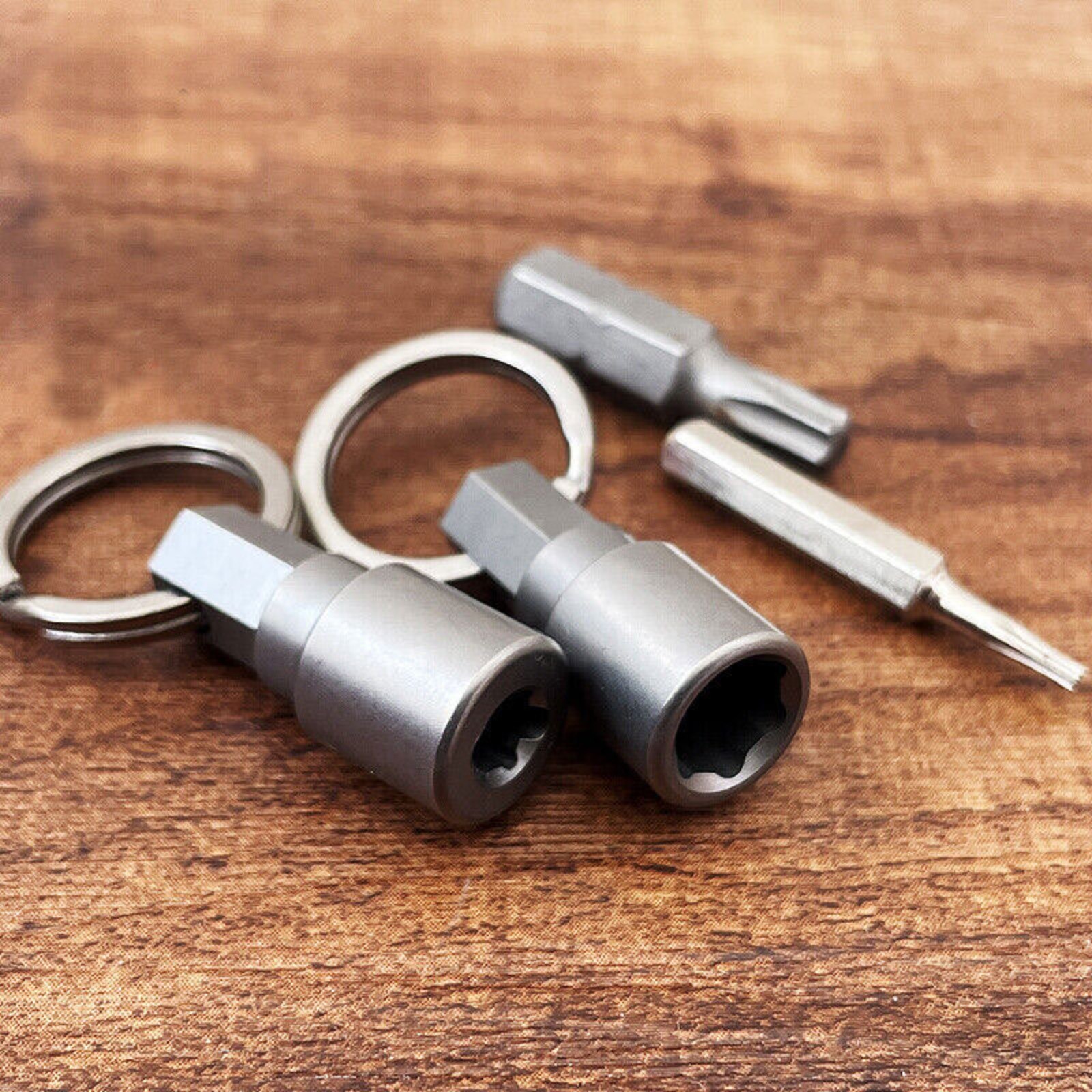 Titanium Alloy Magnet Quick Buckle Detach EDC Keychain w/ Key Ring