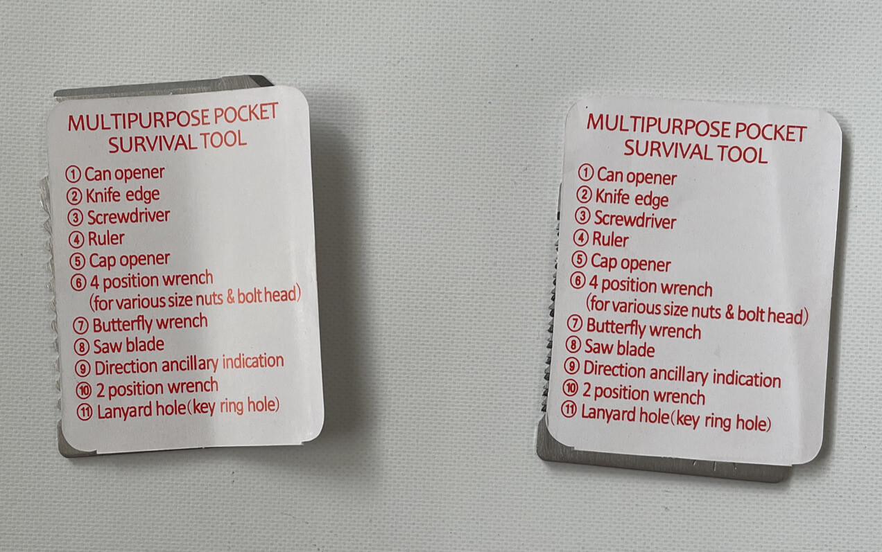 Multipurpose Pocket Survival Tool, 2 Pack