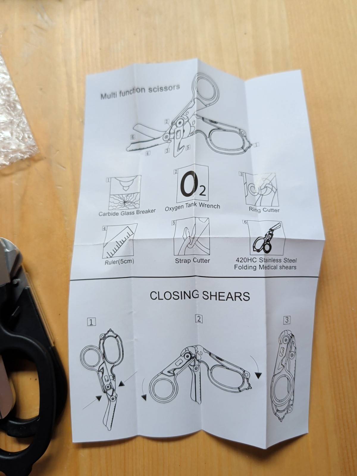 Multifunction Scissors Raptors First Aid Expert Tactical Folding Scissors