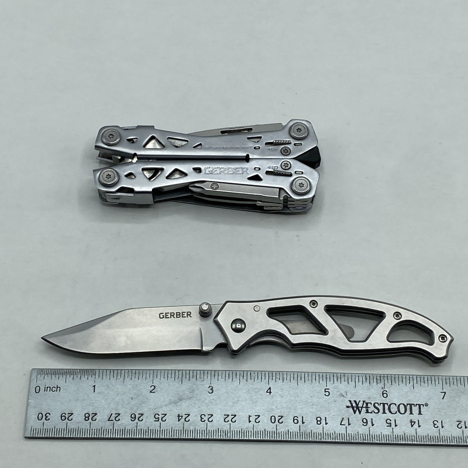 Gerber Suspension NXT & Paraframe I Knife Combo – Silver
