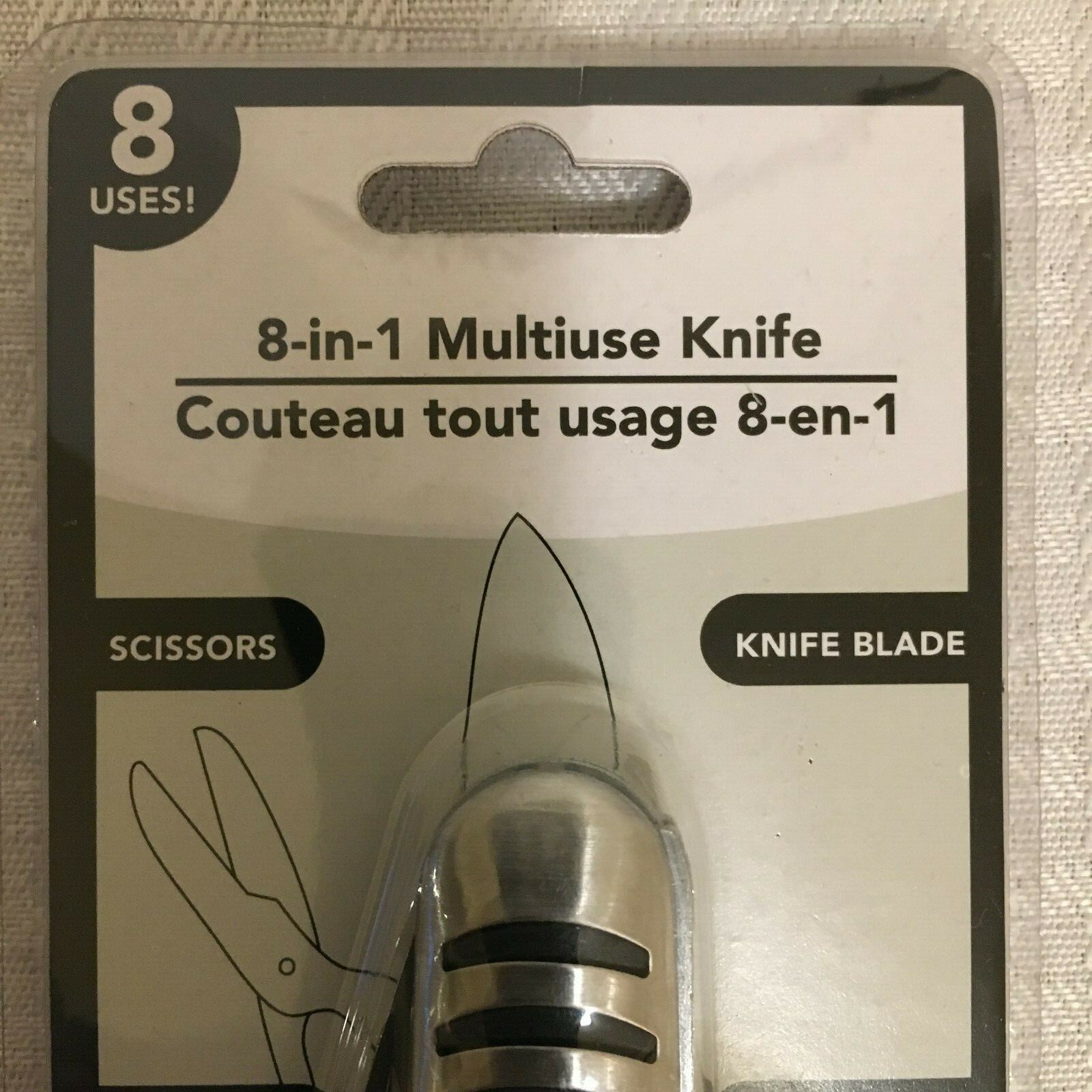8-IN-1 MULTI USE KNIFE EDC HIKING SPORTS CAMPING BOY SCOUTS TOOL BENCH POCKET