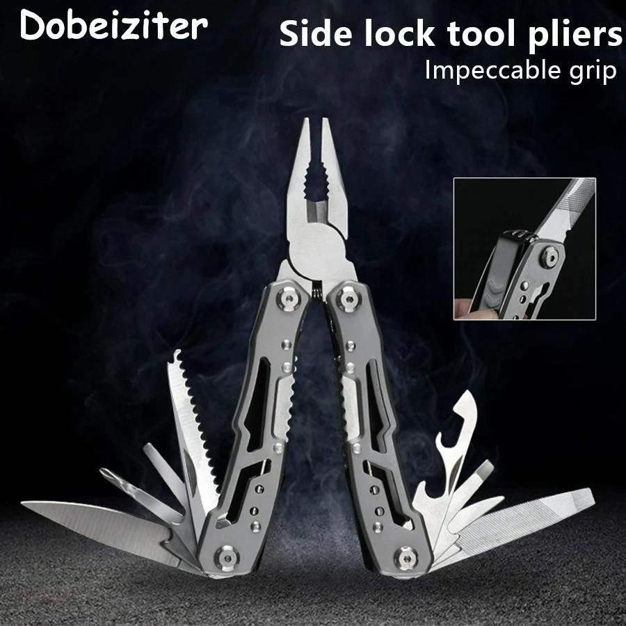 Camping Multitool Folding Knife Pliers Stainless Steel Survival Outdoor Tool