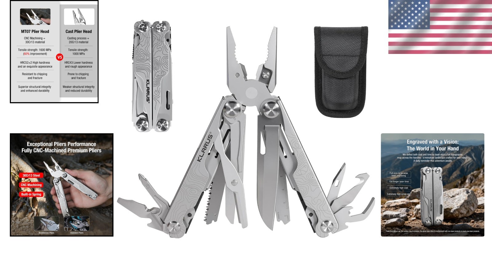 Topographic Texture Multitool in High-Carbon Steel