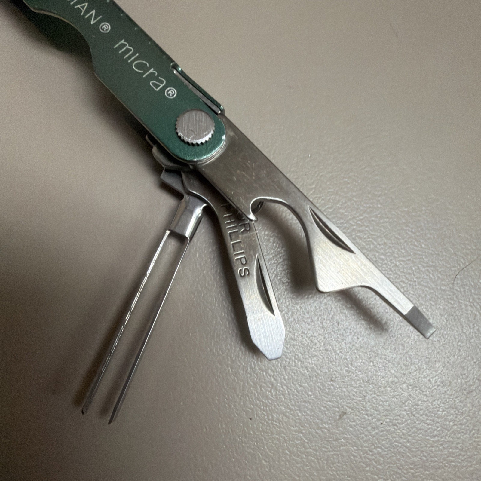 Leatherman Micra Multi-Tool Stainless Steel Blade Knife, Scissors, Key Ring