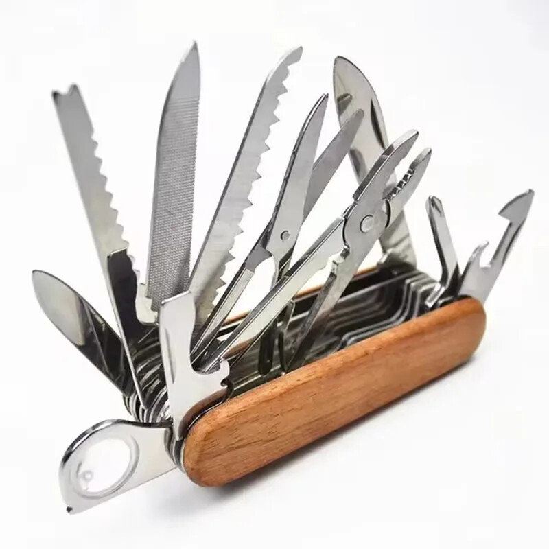 Multifunctional Pocket Knife 30 Basic Functions Multitool Swiss Hand Tools Army