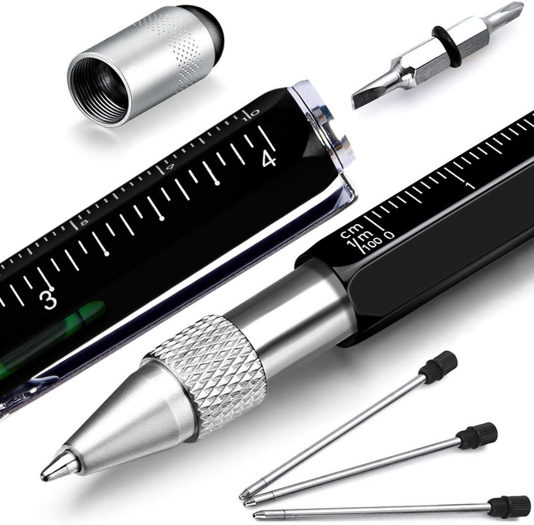 Stylish 6-in-1 Multitool Pen: Unique Gift for Men, Includes Screwdrivers & More!