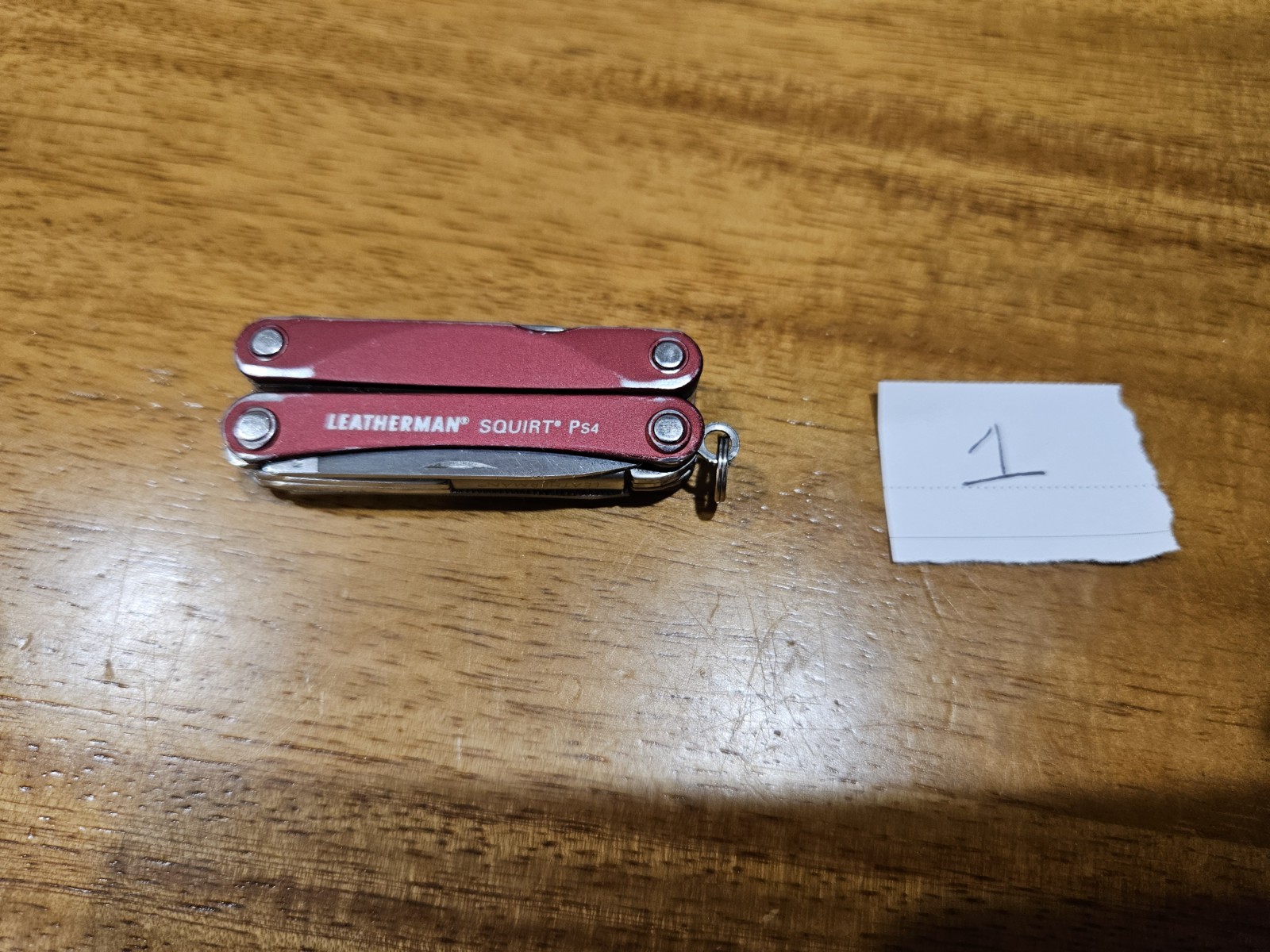 Leatherman Squirt PS4 Red Keychain Multi Tool Pliers Pocket Knife