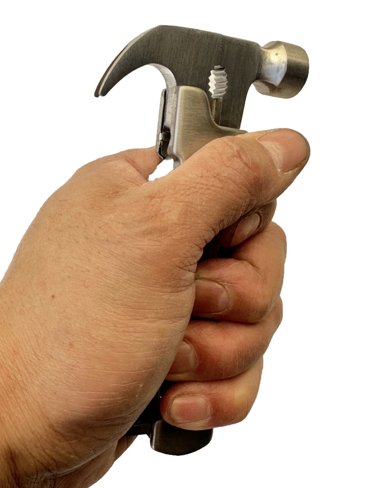 Stainless Multifunctional Hiking Outdoor Survival Tool Axe Hammer Plier Saw Cut