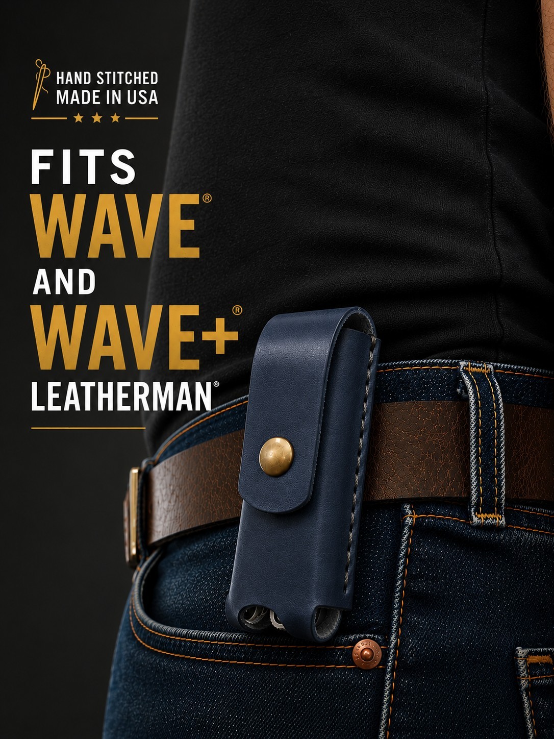 Leatherman wave Or Wave+ leather sheath handmade. Sheath only.