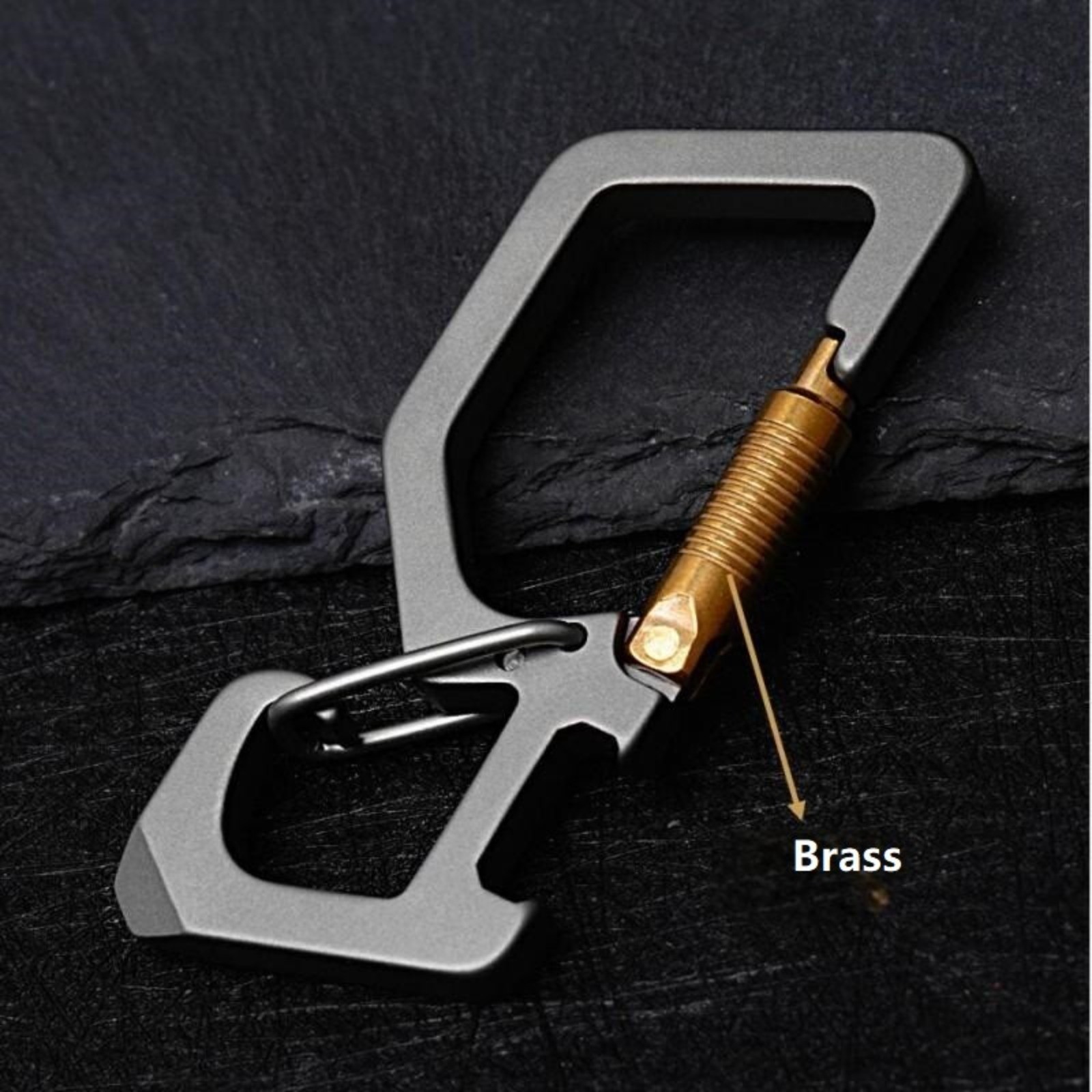 EDC Titanium Keychain Carabiner Clip with Bottle Opener Outdoor Multi Tool