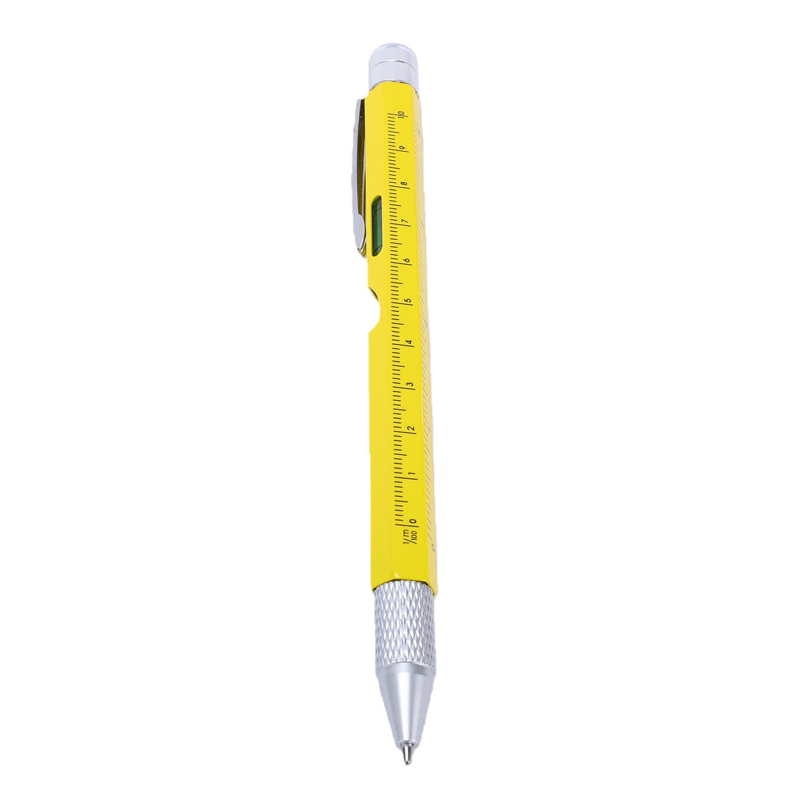 9 In 1 Multitool Pen LED Light Screwdrivers Level Ruler Bottle Opener Touch YCUW