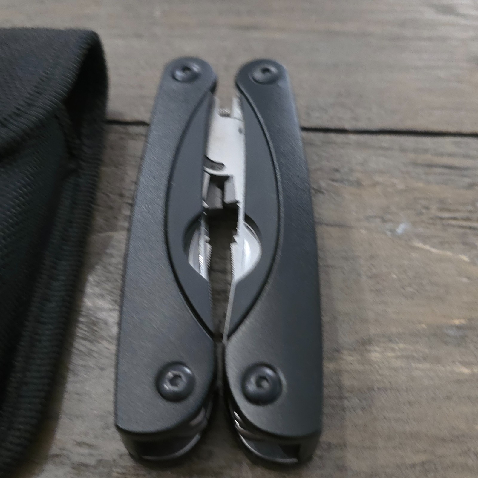 Unbranded Black Multitool Pliers w Nylon Sheath Folding EDC Tool