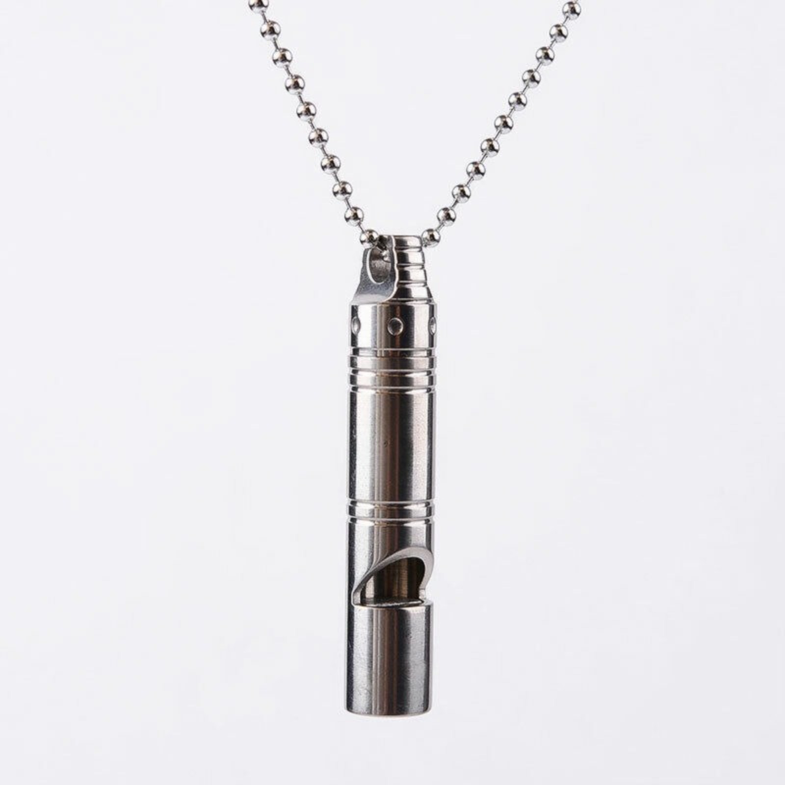 TC4 Titanium Safety Survival Whistle EDC Outdoor Tool Stainless Steel Chain Gift
