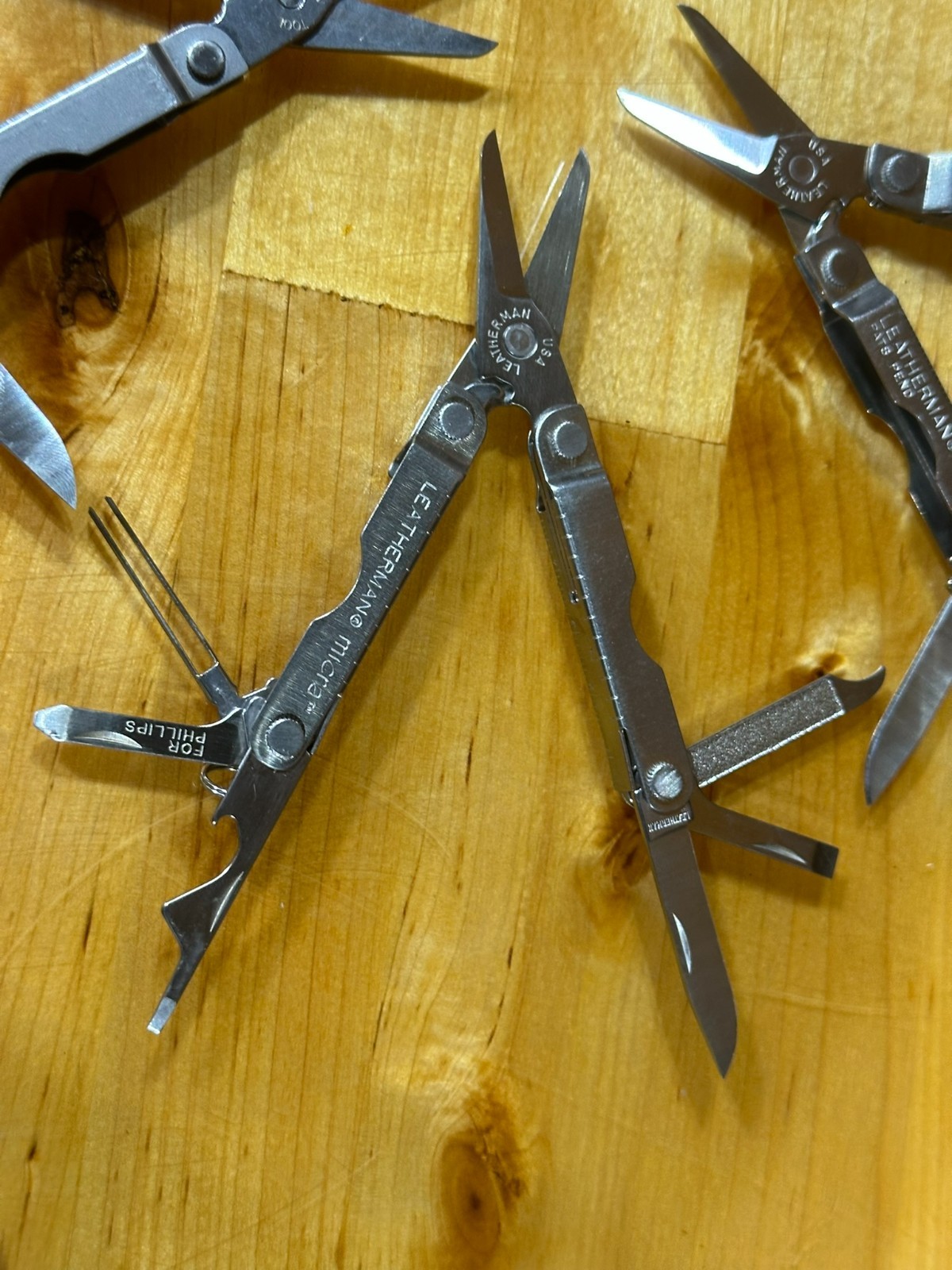 Leatherman Micra Multi-Tool Knife Scissors Key Ring! Silver! LOT OF 5!
