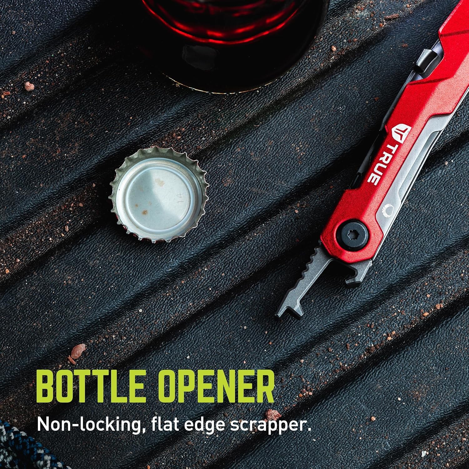 Titanium Block Multitool 5-in-1 Compact Multitool W/ a Locking Driver Folding