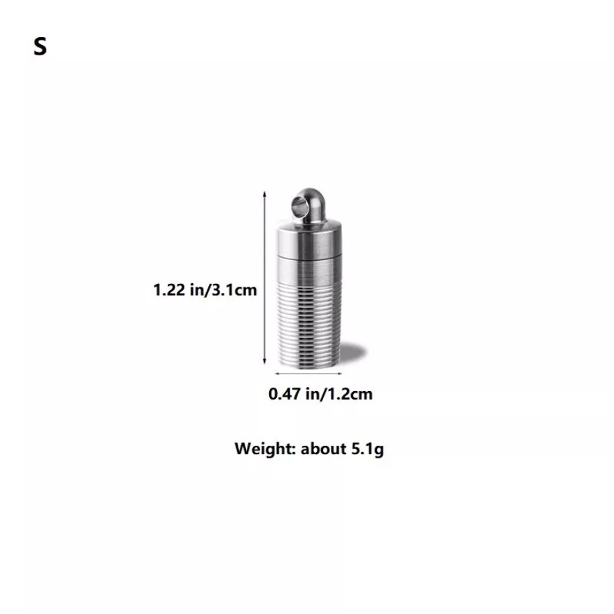Pure Titanium Pill Holder Organizer Container Case Waterproof Portable EDC Tank