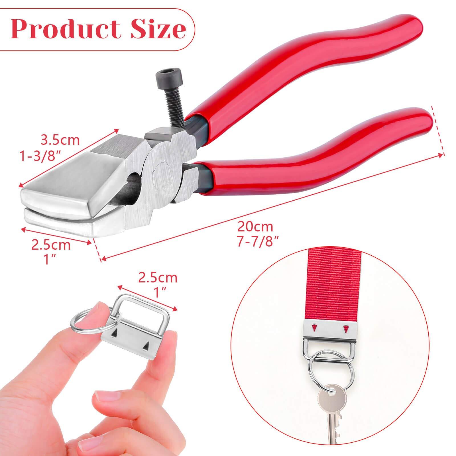 50 Pcs 1 Inch Key Fob Hardware with Key Fob Fliers Keychain Hardware Kit