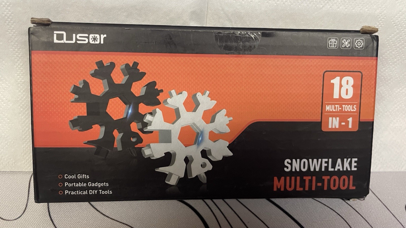 Gifts for Men, 18-in-1 Snowflake Multitool, Mens Stocking Stuffers, White Ele…