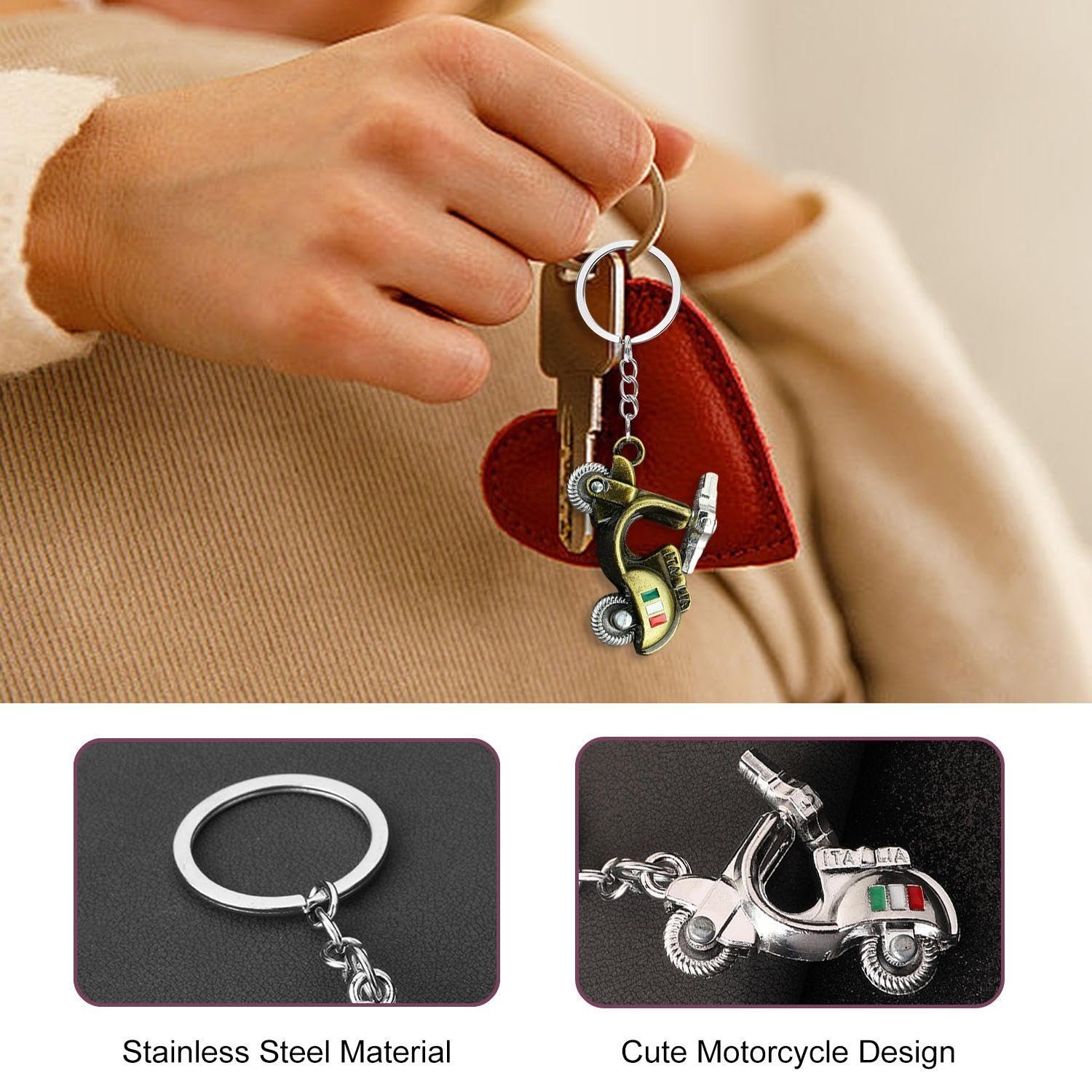 2pcs Motorcycle Keychain, Metal Keychain Keychain, Creative…