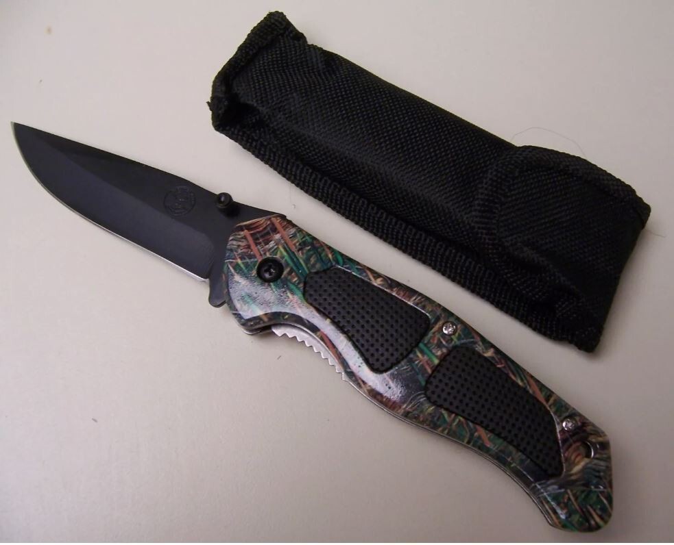 3-set Frost Cutlery Pocket Knives: Big Buck Down/Navy Seal Tactical/Eagle EyeIII