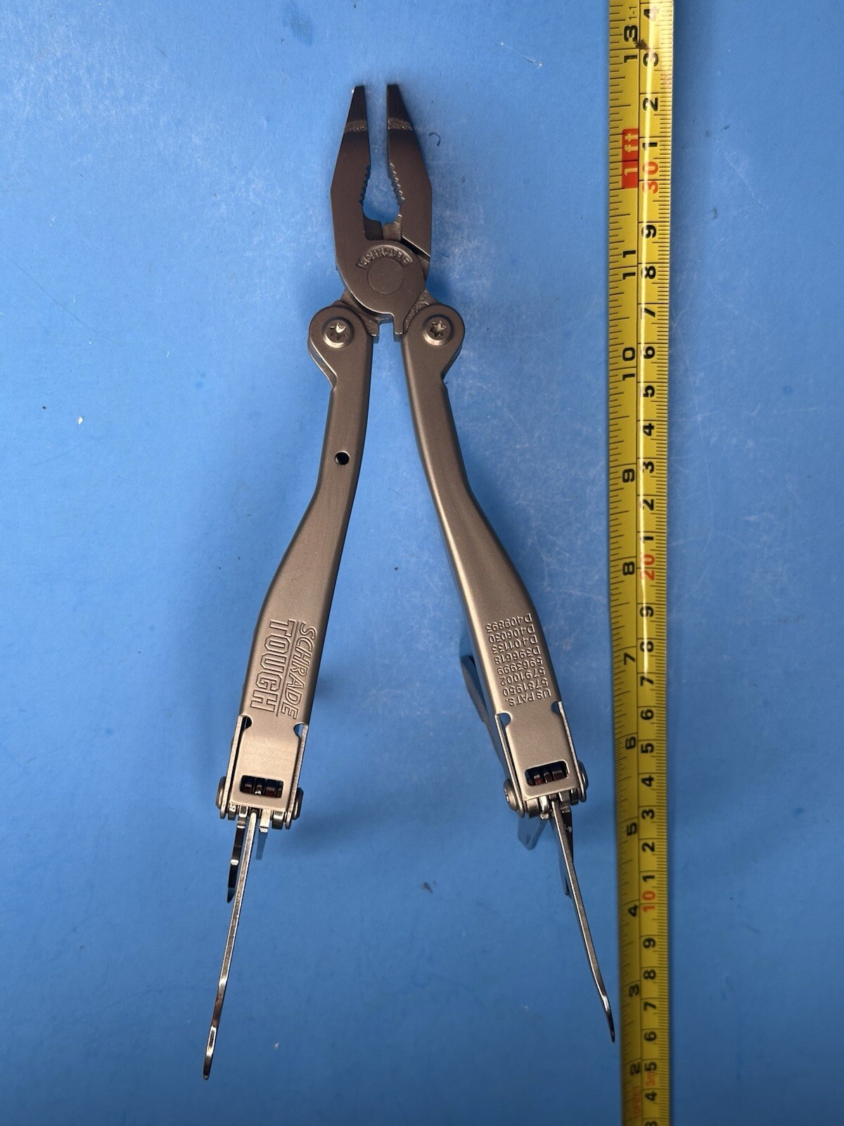 Vintage Schrade Tough Multi Tool Pliers and Other Tools with Sheath USA #468