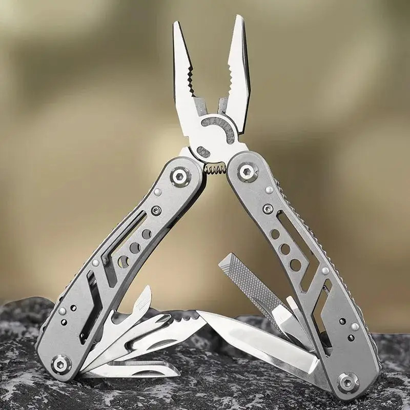 24 in 1 Stainless Steel Multitool Pliers Knife Portable Folding Tool
