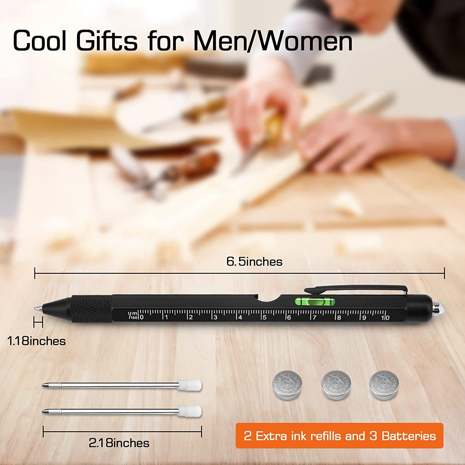 Stocking Stuffers for Men Dad Husband Him Adult, Gifts for Men, 9 in 1 Multitool