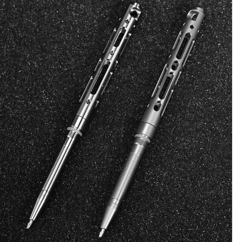 Hollow Titanium AlloyToolal Pen Tungsten Steel Head Creative EDC Write Pen
