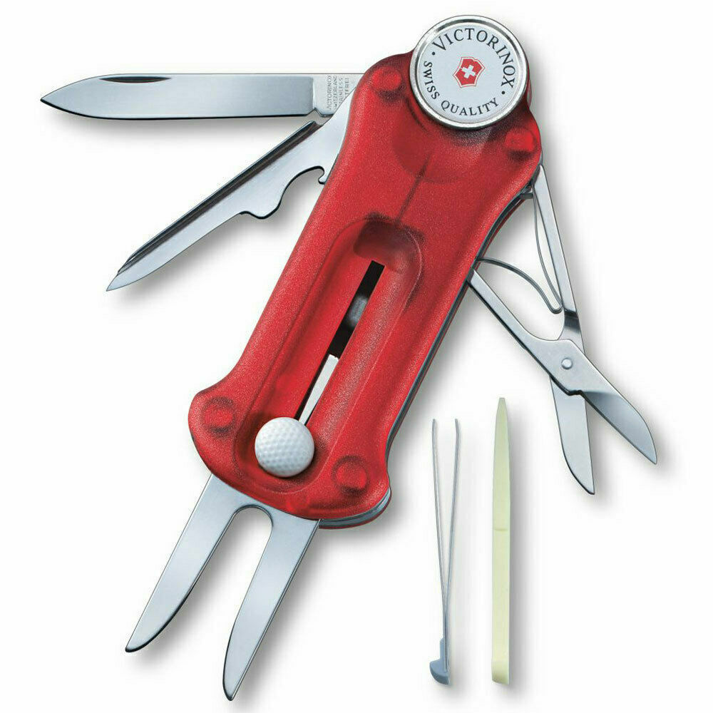 Victorinox Swiss Army Knife Sport Golf Tool Marker Divot Repair – Red