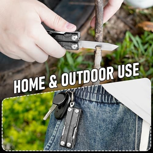 9 in 1 Mini Multitool Scissors Keychain Stainless Steel EDC Pocket Knife