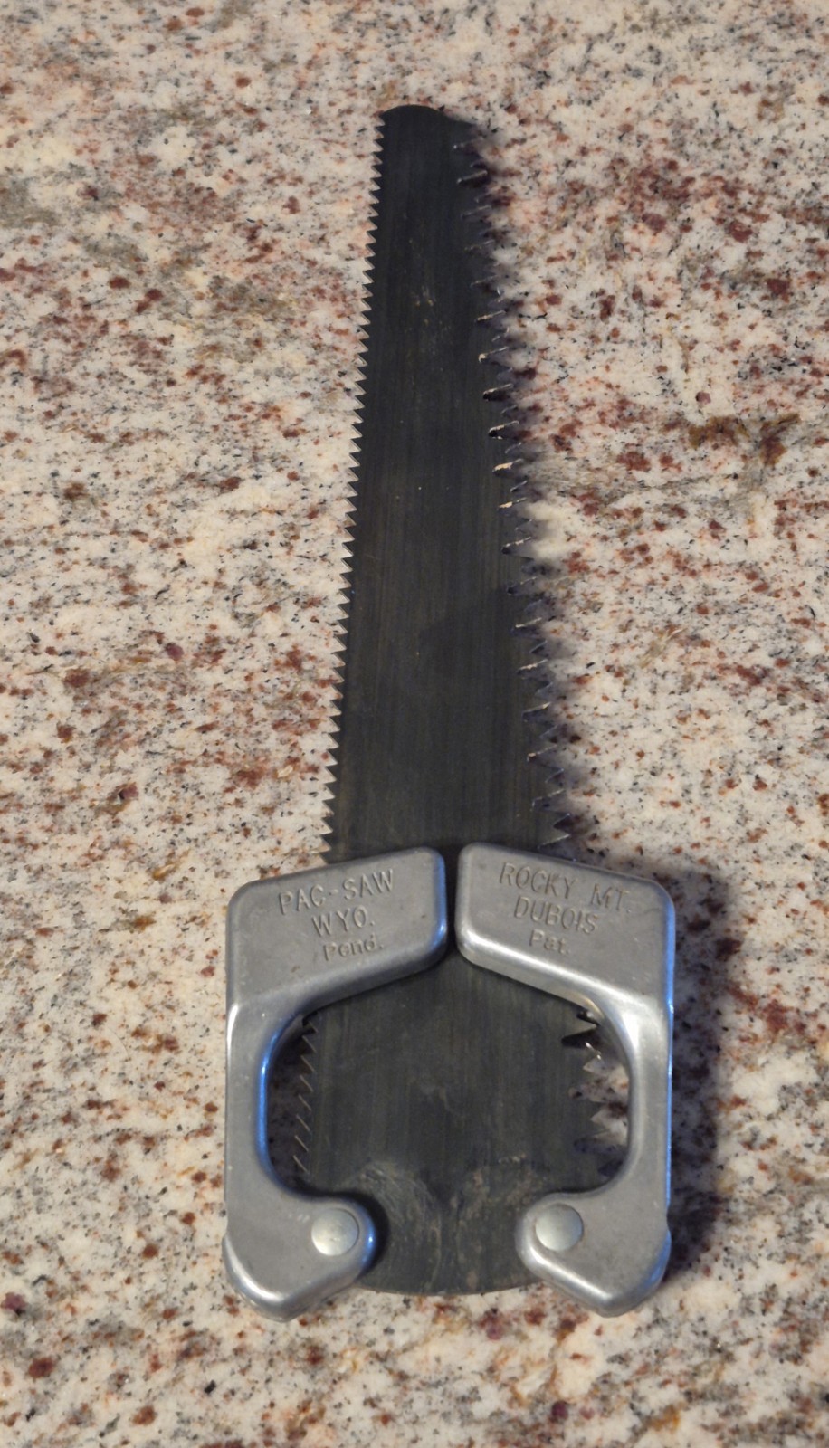 Vintage Rocky Mountain Pac Saw Dubois, WY w/Leather Sheath