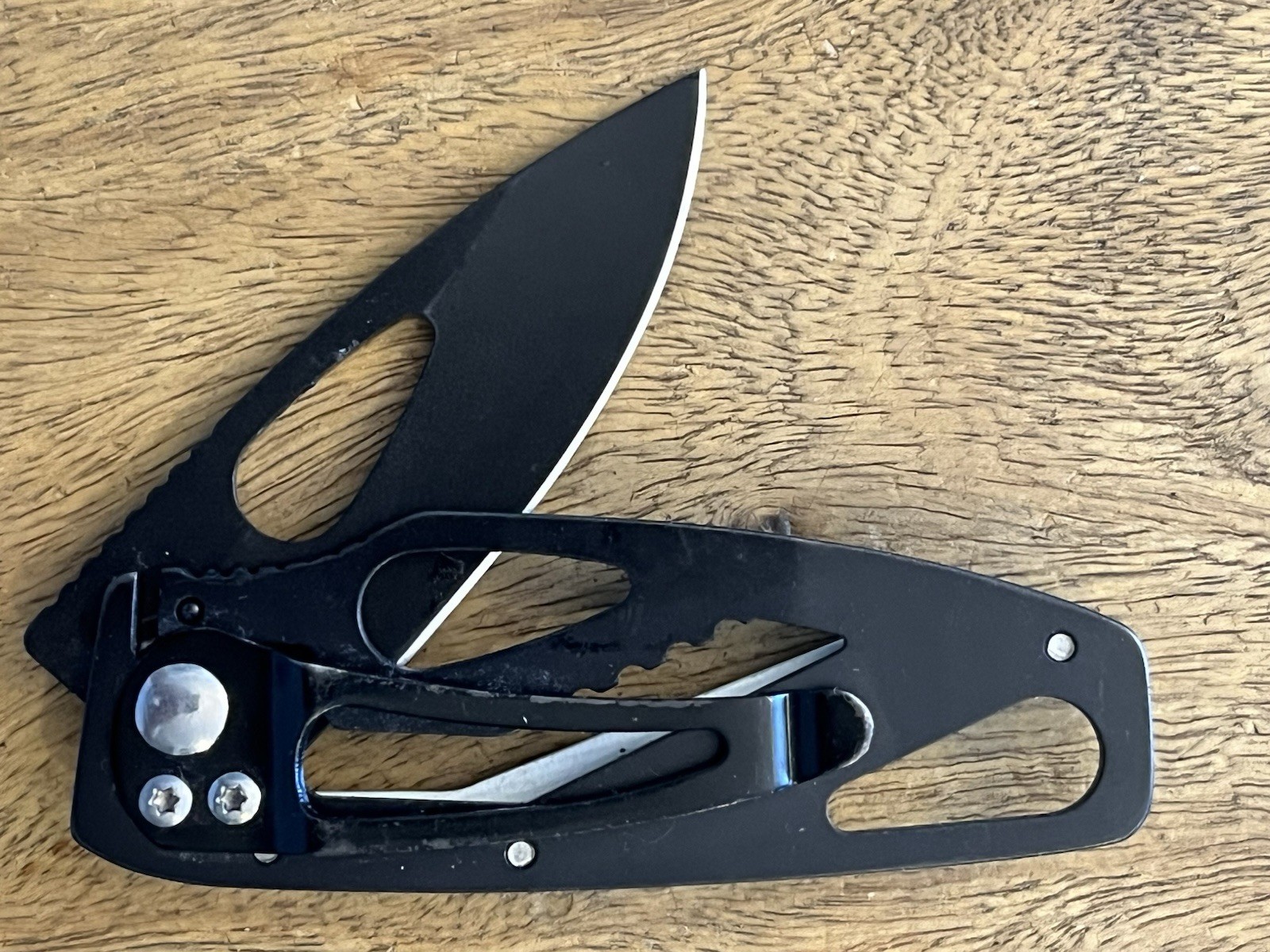 Snap-On BLACK Pocket Knife SUPER NICE!! TSA Confiscated ~TASKCo