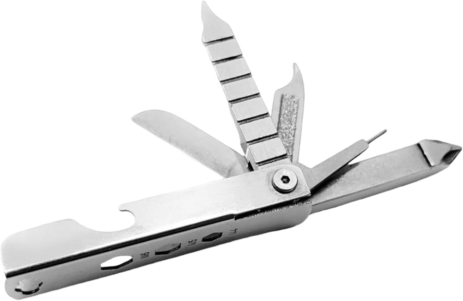 Everyday Carry Multi-Tool for Keychains – SIM Pin, Nail File, Ruler, Hex Socket
