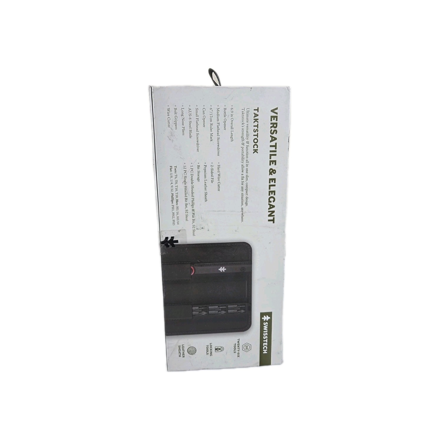 Swiss Tech Taktstock AUS-8 Steel Blade 26-in-1 Folding Multitool