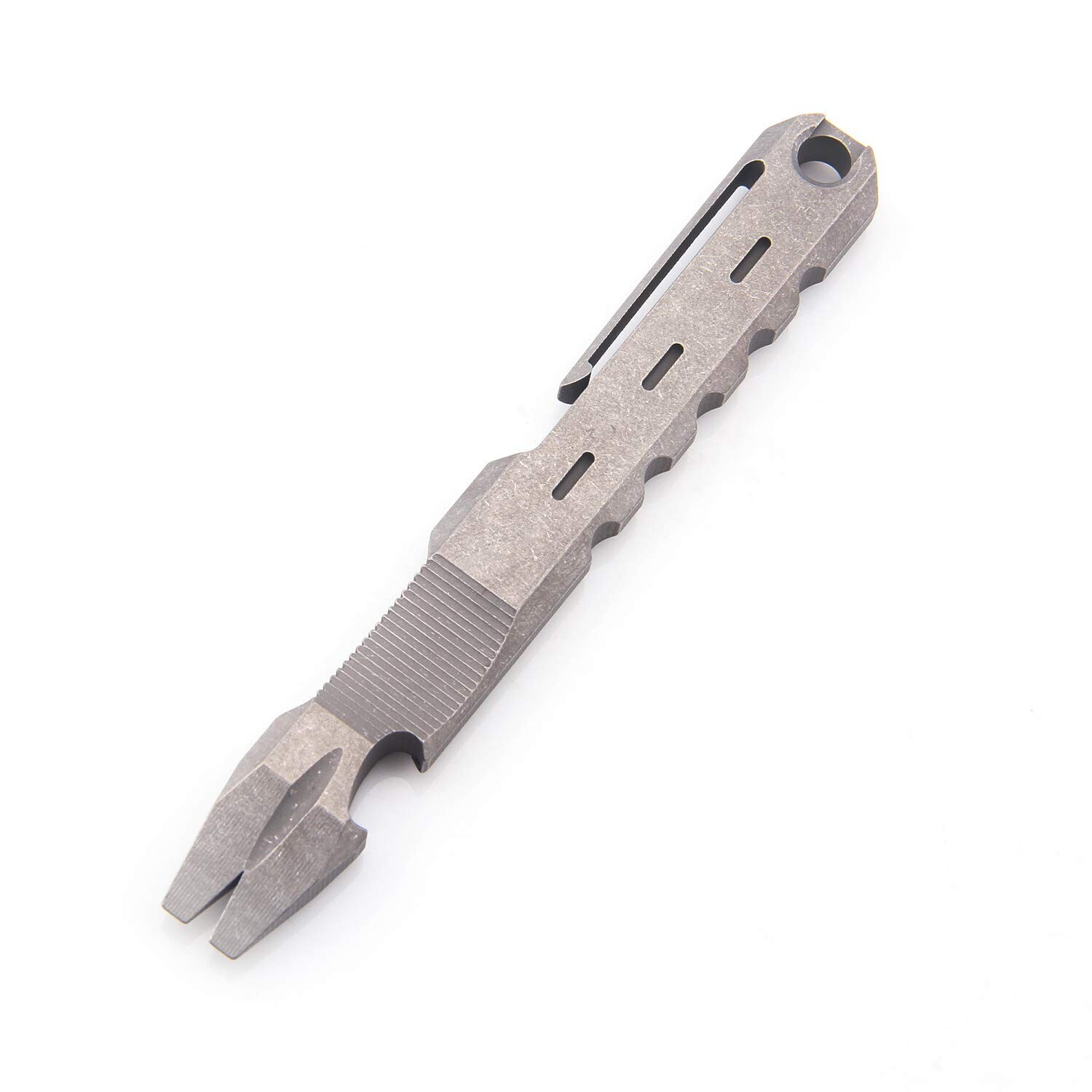 Hamans Titanium EDC Pry Bar with Nail Puller Bottle Opener Function with Pock…