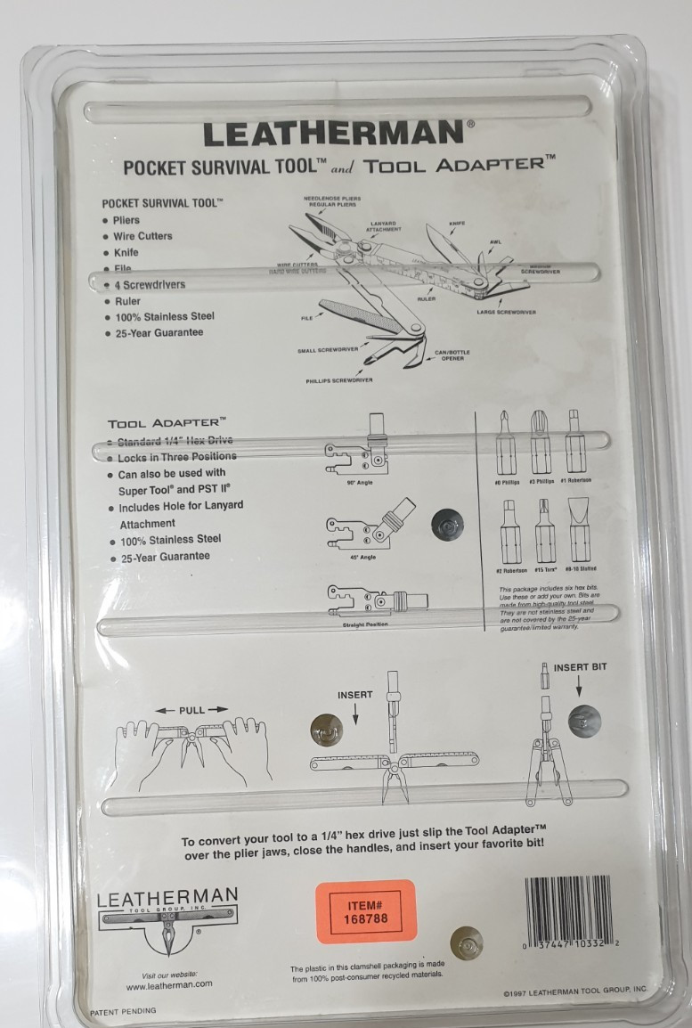 🔥🔥🔥🔥 Leatherman PST + Bits +Tool Adapter Set Collectable New In Blister Rare