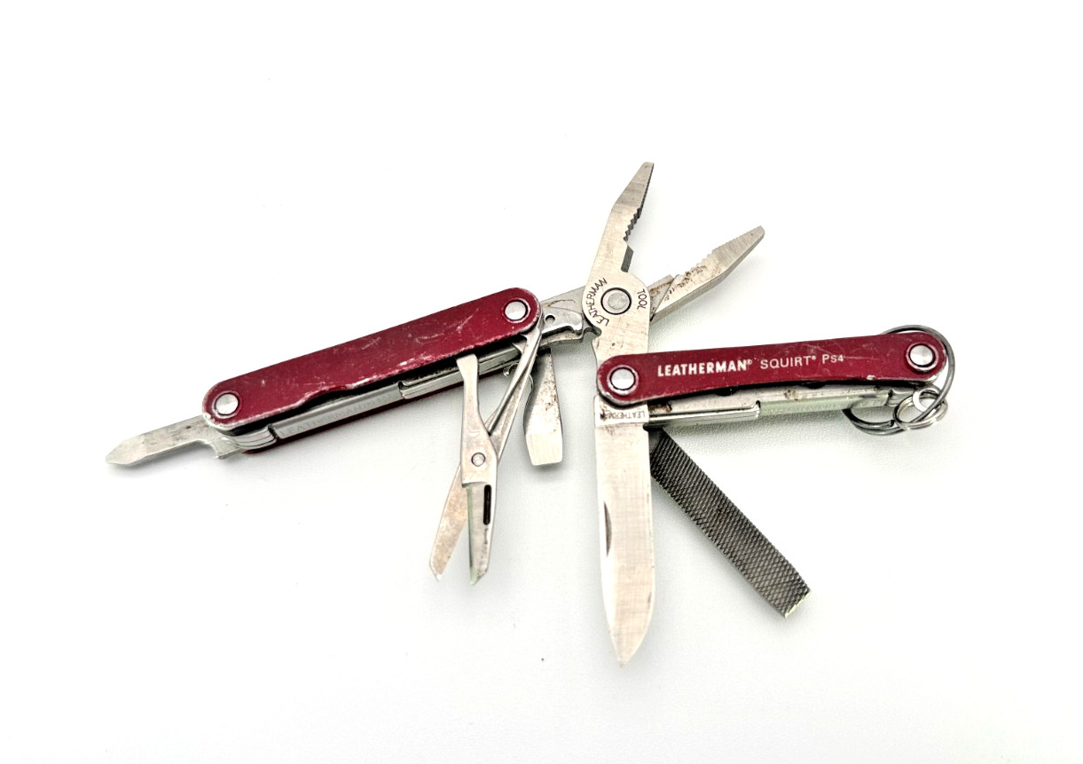 Leatherman Squirt PS4 Multi-Tool – Red – Discontinued Model Vintage Made in USA