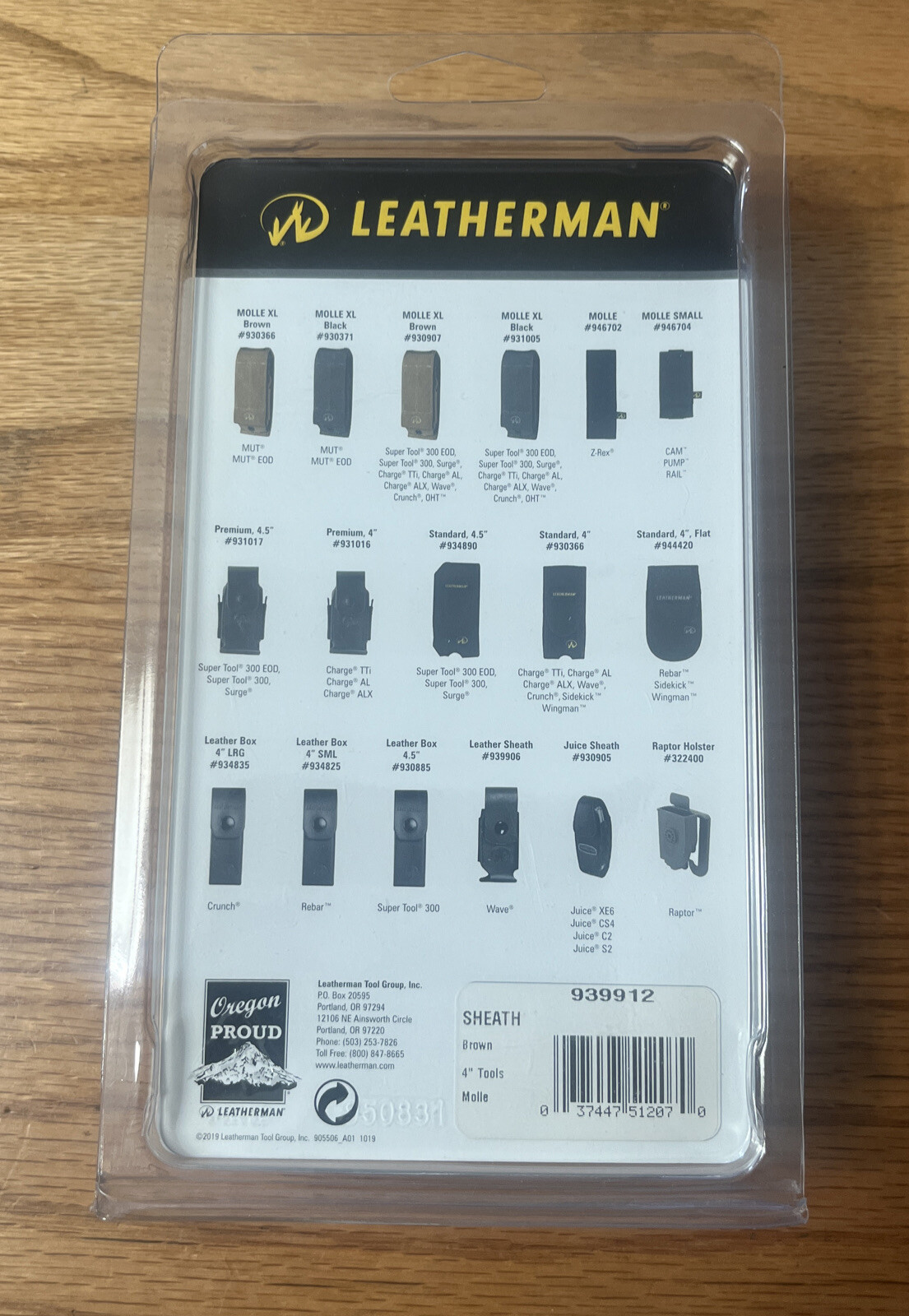 Leatherman Holster Gürteltasche Gürtel Tasche braun Multitool 939912 Brown 4”