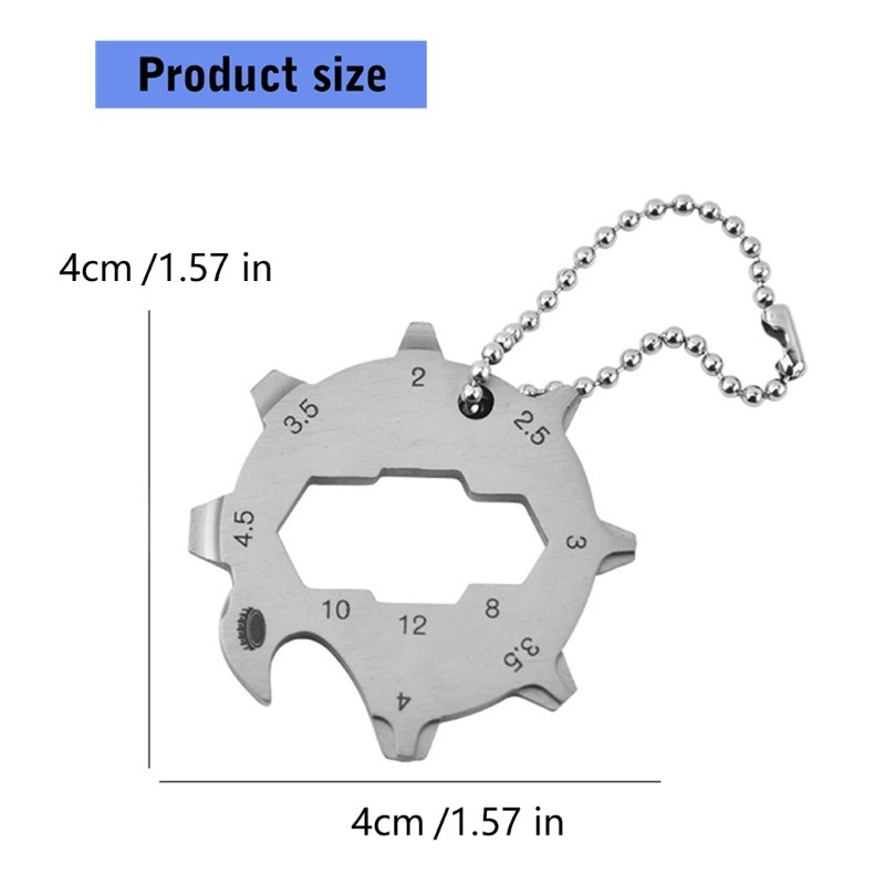 Practical 11 Function Stainless steels Pocket Tool Screwdriver Wrench for Hiking