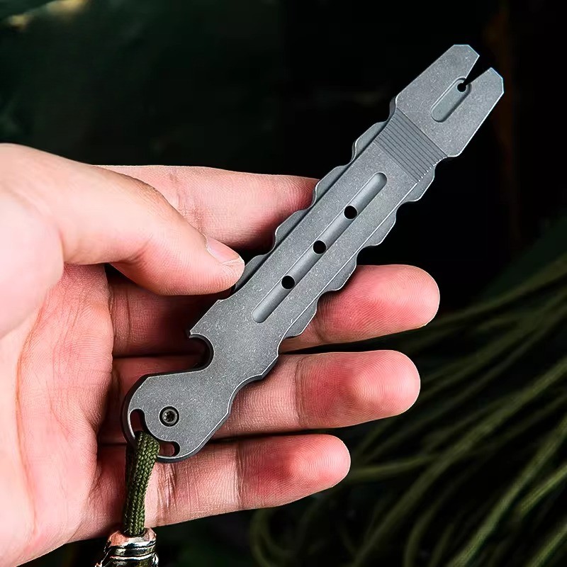 6AL4V Titanium Alloy Pocket Pry Bar EDC Tool for Outdoor