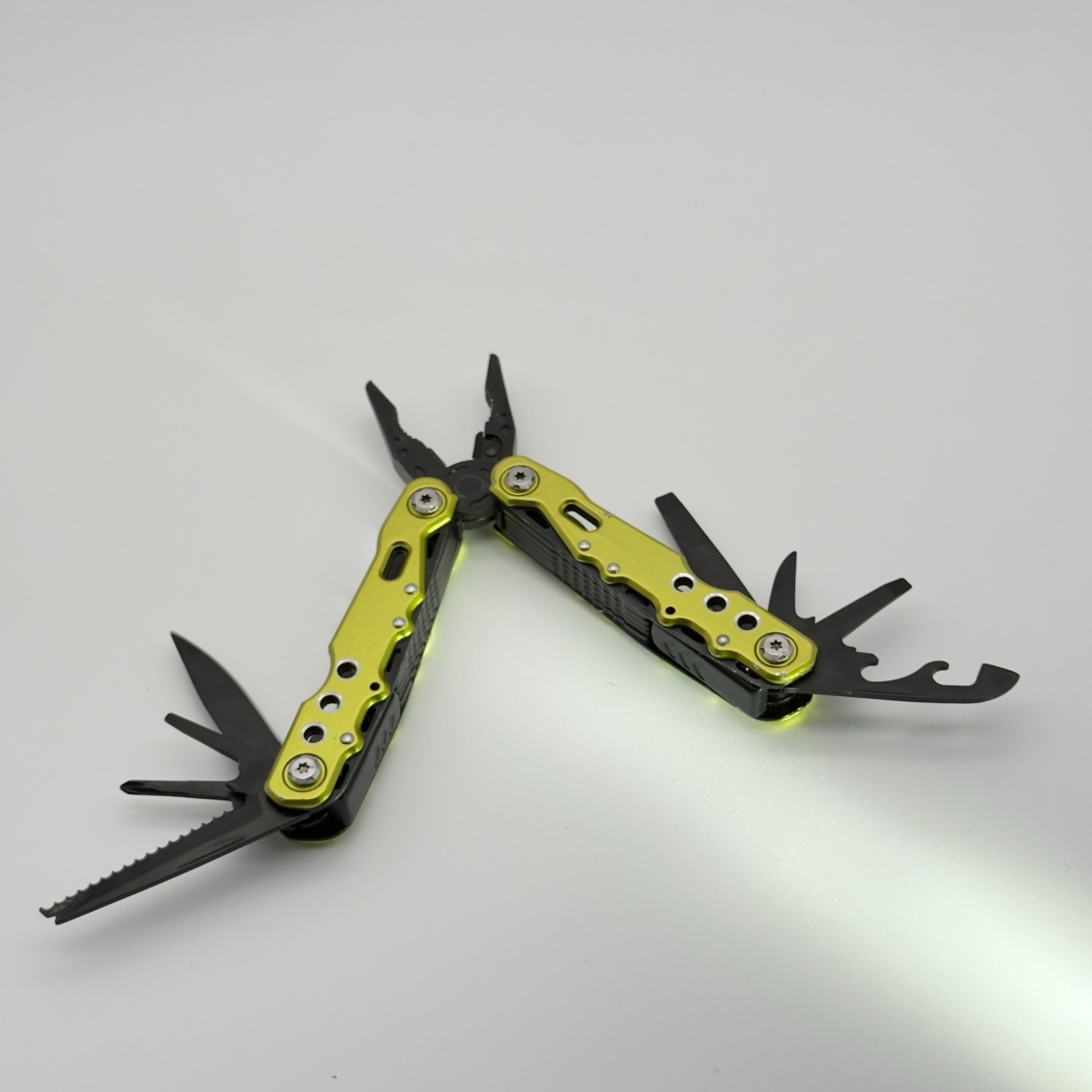 RoverTac Mini Multitool Pliers Knife Bottle Opener Pocket Tool Green Black