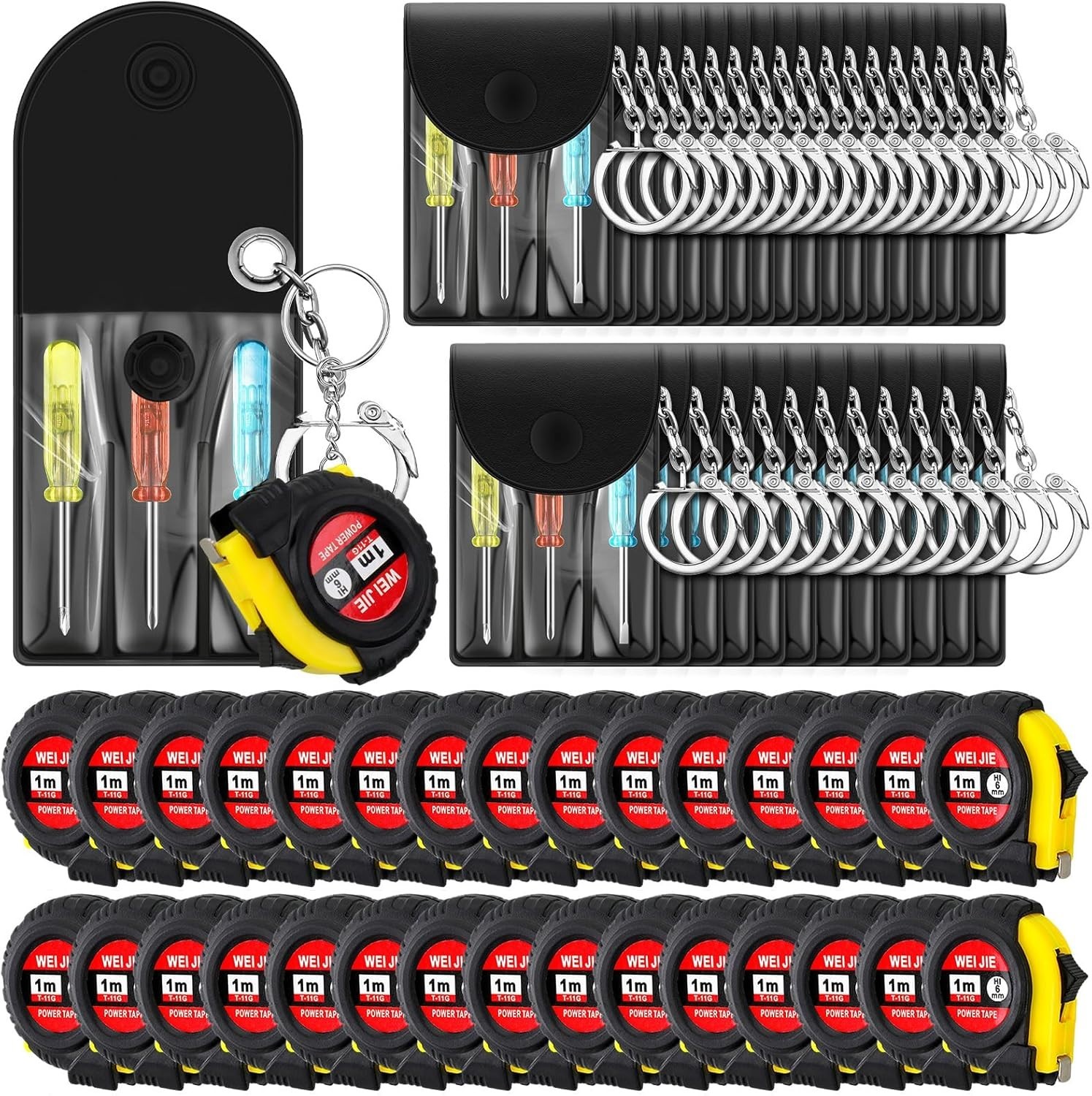 Mini Tape Measure Keychain Set – 60 Pcs