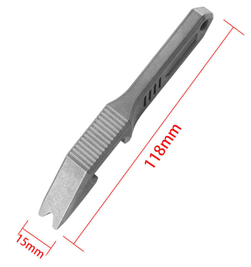 EDC Titanium Alloy Tactical Multi Tool Pry Bar Crowbar Opener W/ Umbrella Rope