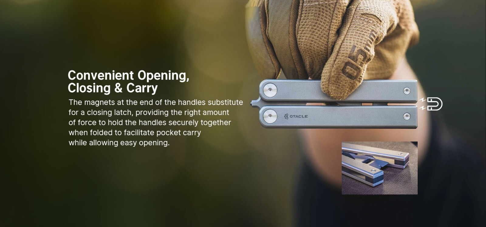 Olight Oknife Otacle T1 Titanium Multifunctional Butterfly Pry bar, 6-in-1 Tool