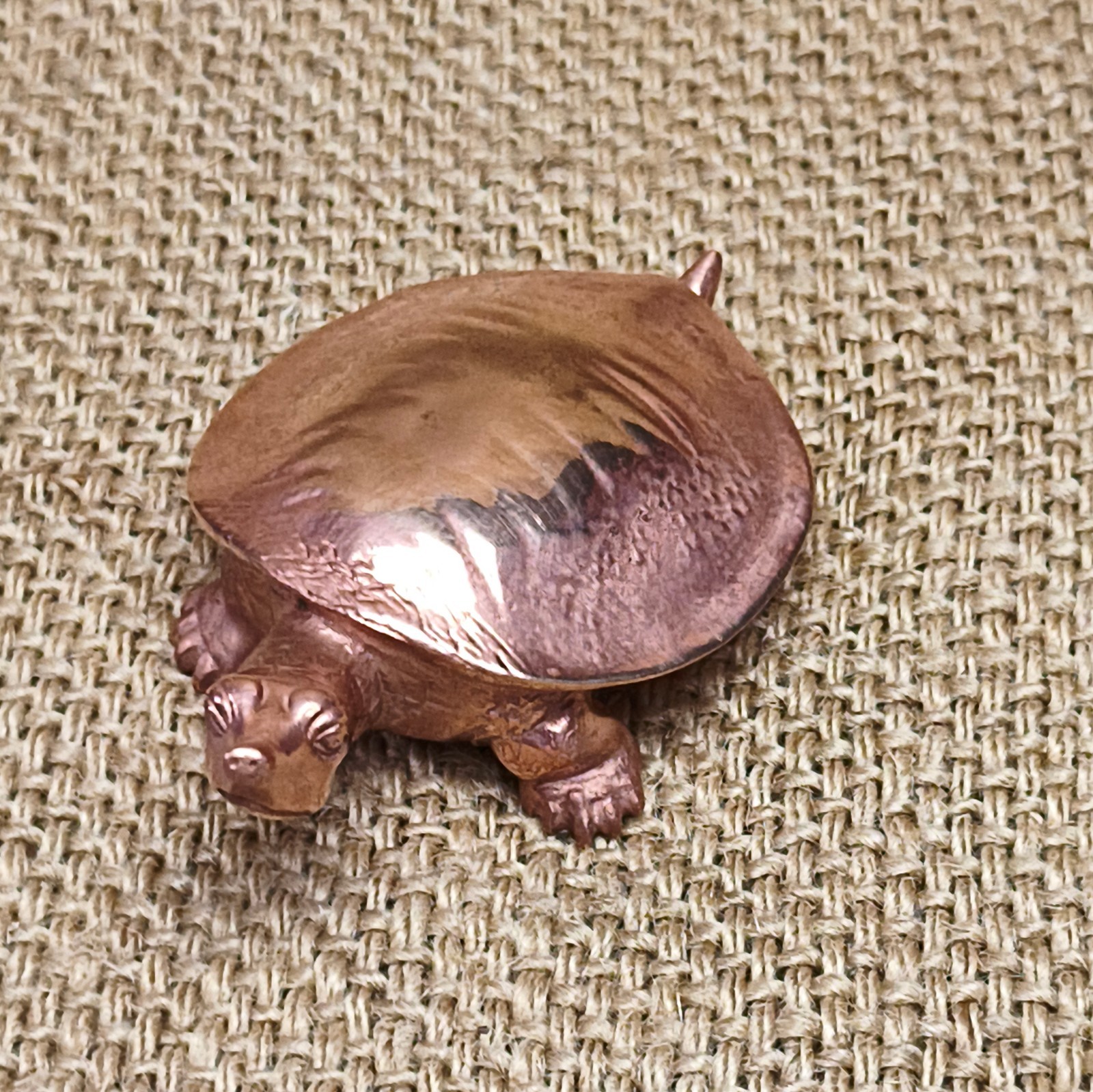Purple pure Copper Soft-shelled turtle ornament Solid Artistic handcraft statue