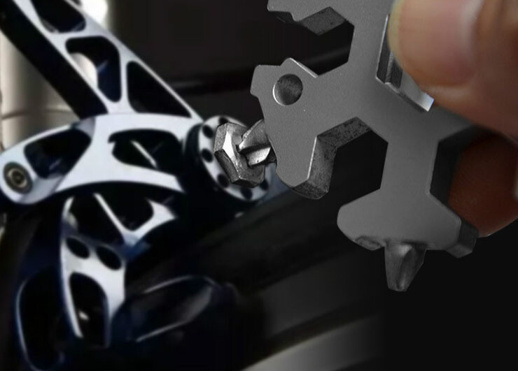 18-In-1 Stainless Steel Multi-tool Snowflake EDC Wrench Screw & Hex Driver
