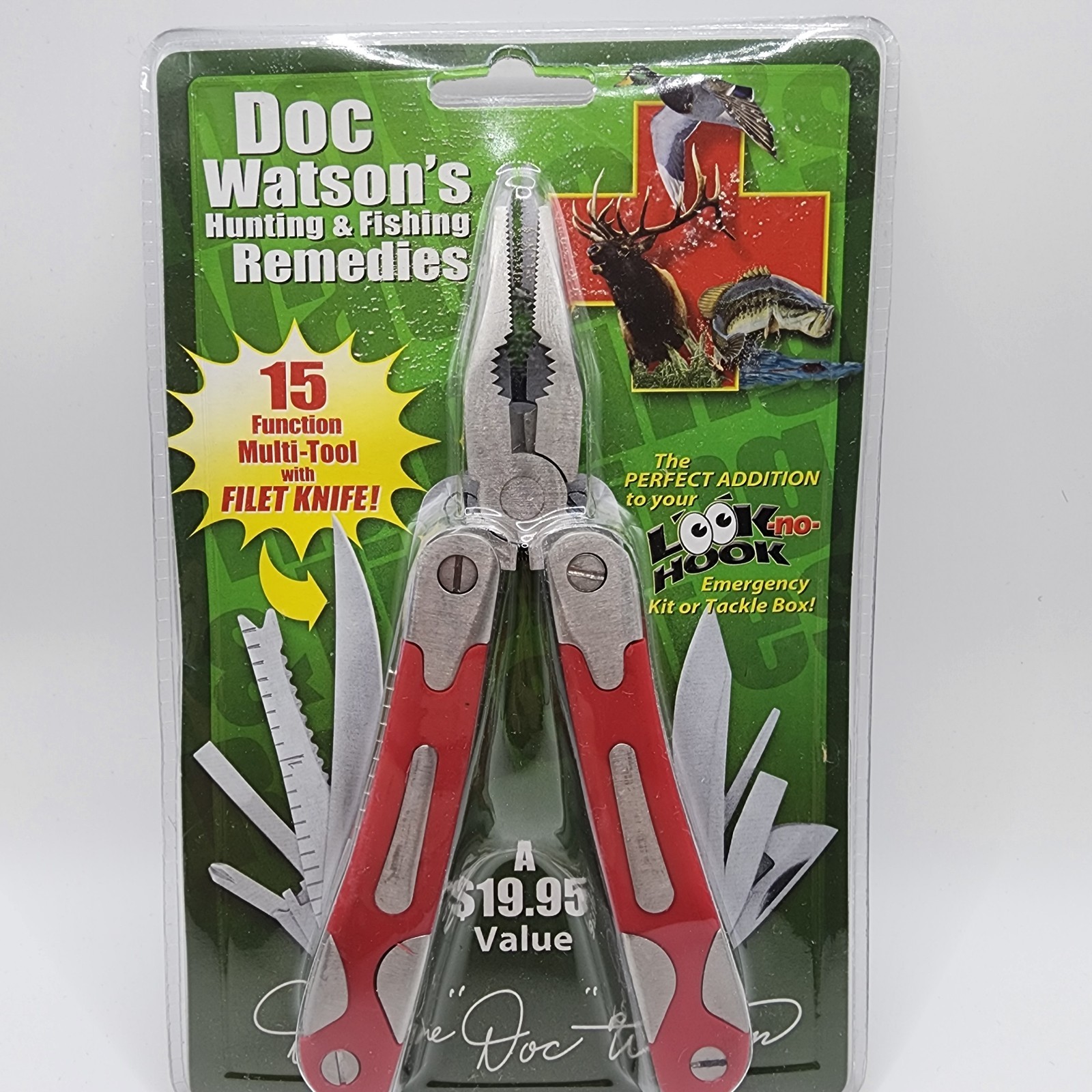 Doc Watson’s Hunting Fishing 15 Function Multi-Tool Filet Knife New Sealed