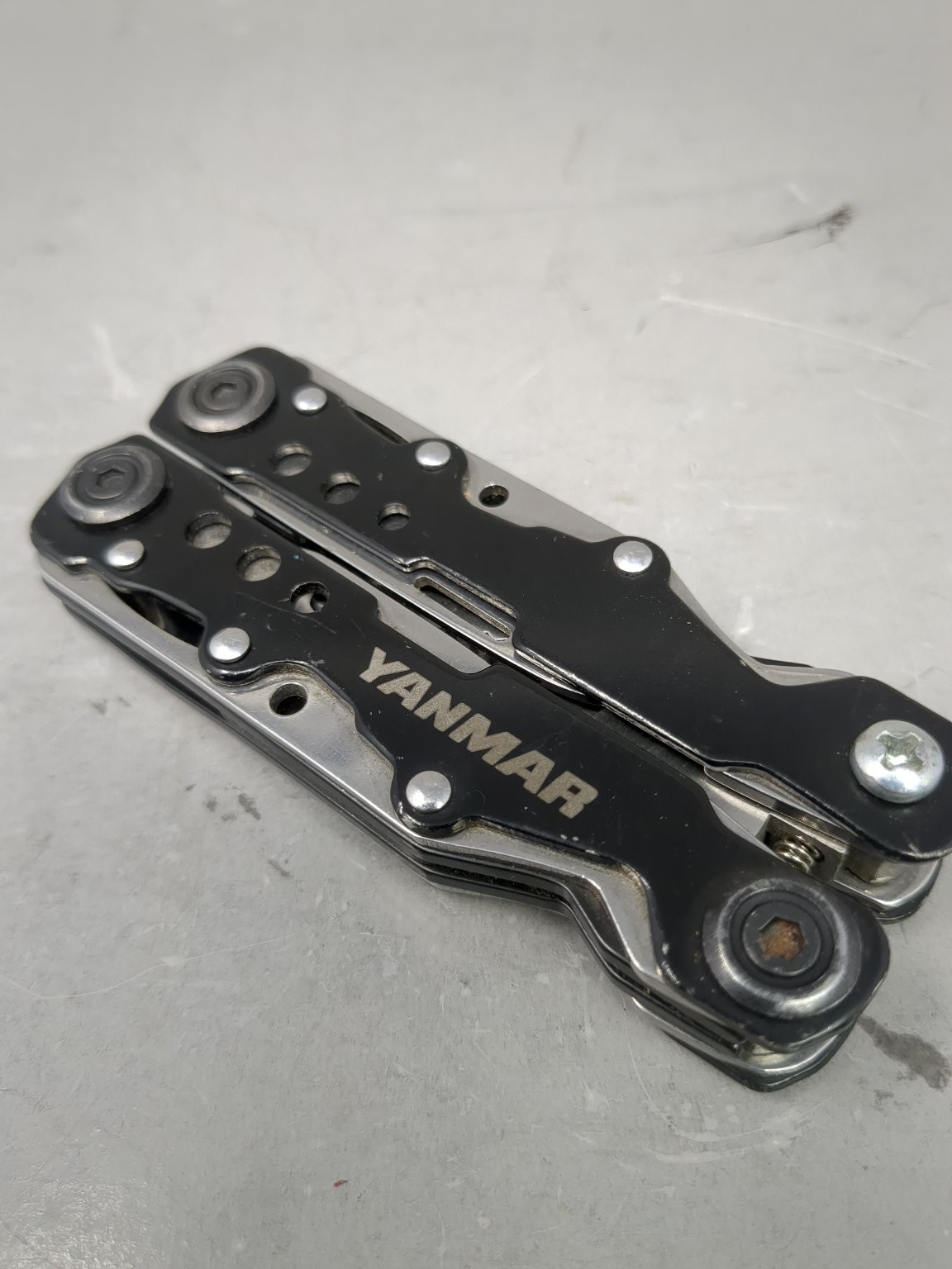 Yanmar Multi-Tool Camping Pliers Stainless Steel Black Handles