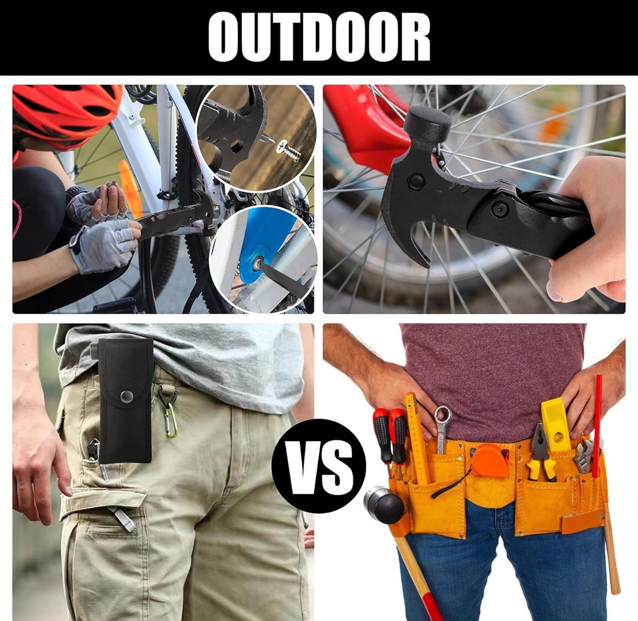 Multitool Camping Accessories Stocking Stuffers for Men Dad Gifts, 13 In 1
